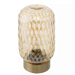 Настольный светильник с плафоном из затемненного стекла с рельефным узором Glass lampshade with Relief Pattern варинант исполнения - 1 | Loft Concept в Краснодаре