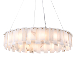 Люстра круглая декорированная натуральным камнем Stone Interior Accent варинант исполнения - 1 | Loft Concept в Краснодаре