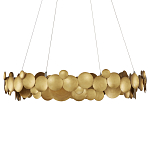 Люстра круглая из многослойных золотых дисков Metal Disc Chandelier варинант исполнения - 2 | Loft Concept в Краснодаре