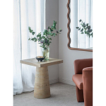 Столик приставной с квадратной столешницей Textured Cream Table варинант исполнения - 8 | Loft Concept в Краснодаре