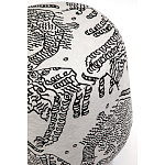 Пуф Wakonda с Круглыми ножками Черно-Белый орнамент варинант исполнения - 4 | Loft Concept в Краснодаре