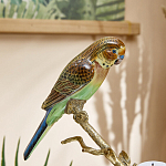 Подсвечник с двумя попугаями из фарфора на бронзовой ветке Eden Garden варинант исполнения - 2 | Loft Concept в Краснодаре