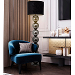Торшер с основанием в виде металлических сфер Balance Floor Lamp Black варинант исполнения - 4 | Loft Concept в Краснодаре
