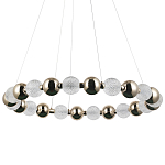 Светодиодная кольцевая люстра Crystal Globule Chrome Chandelier Gold варинант исполнения - 3 | Loft Concept в Краснодаре