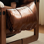 Кресло-диван кожаное на деревянном каркасе Medieval Furniture варинант исполнения - 4 | Loft Concept в Краснодаре