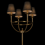Торшер с металлическим основанием бронзового цвета с черными конусовидными абажурами Dignity варинант исполнения - 4 | Loft Concept в Краснодаре