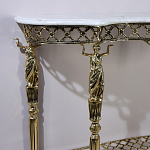 Консоль бронзовая с мраморной столешницей Bronze Console варинант исполнения - 2 | Loft Concept в Краснодаре