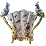 Ваза фарфоровая с попугаями Ferra варинант исполнения - 2 | Loft Concept в Краснодаре