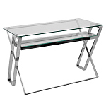 Стол письменный с прозрачной столешницей Corporate Identity варинант исполнения - 1 | Loft Concept в Краснодаре