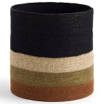 Плетеная корзина в полоску Iweala Wicker Basket варинант исполнения - 1 | Loft Concept в Краснодаре