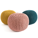 Круглый вязаный пуф Pink Knitted Ball Pouf варинант исполнения - 2 | Loft Concept в Краснодаре