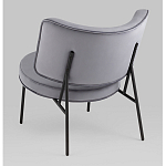 Мини-кресло District Lounge велюр серый варинант исполнения - 3 | Loft Concept в Краснодаре