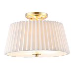 Потолочный светильник с белым плиссированным абажуром Ganglion варинант исполнения - 1 | Loft Concept в Краснодаре