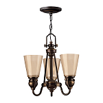 Люстра бронзового цвета с конусными плафонами из бежевого стекла Hinkley варинант исполнения - 6 | Loft Concept в Краснодаре
