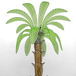 Торшер Glass Decorated Palm Floor Lamp Green Листья Пальмы  варинант исполнения - 1 | Loft Concept в Краснодаре