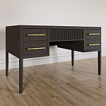 Большой Рабочий стол Primo с 5 выдвижными ящиками Темный орех варинант исполнения - 2 | Loft Concept в Краснодаре