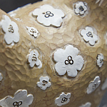 Статуэтка курица с белым цветочным узором и металлическими ножками Rustic Chicken варинант исполнения - 2 | Loft Concept в Краснодаре