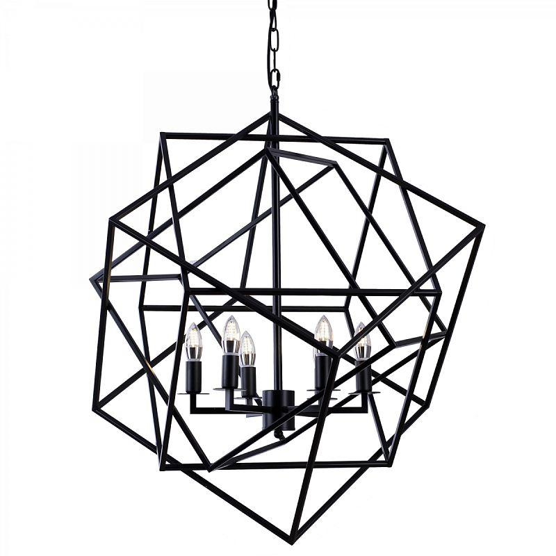 Люстра Cubist Small Chandelier Black Черный в Краснодаре | Loft Concept 