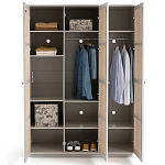 Шкаф с тремя дверцами из плетеного ротанга Tomio Wicker Furniture варинант исполнения - 5 | Loft Concept в Краснодаре