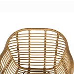 Стул барный с ротанговым плетением Half Bar Chair with Wicker с подлокотниками варинант исполнения - 6 | Loft Concept в Краснодаре