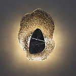 Бра с волнообразным стеклянным плафоном и вставкой из мрамора Liquid Stone варинант исполнения - 14 | Loft Concept в Краснодаре