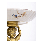 Чаша с цветочным орнаментом на ножке в виде бронзового ангела Eden Garden варинант исполнения - 3 | Loft Concept в Краснодаре