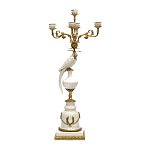 Подсвечник белый Попугай из фарфора с бронзовыми элементами Eden Garden варинант исполнения - 3 | Loft Concept в Краснодаре