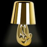 Настольная лампа фигурная золотого цвета с гладким абажуром Высота 16 см Sophia варинант исполнения - 7 | Loft Concept в Краснодаре