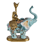 Подсвечник в виде слона из фарфора с бронзовыми элементами Elephant in the Garden of Eden варинант исполнения - 4 | Loft Concept в Краснодаре