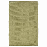 Плед из шерсти зеленого цвета с бахромой Waffle Comfort варинант исполнения - 1 | Loft Concept в Краснодаре