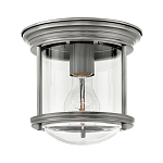 Потолочный светильник для ванных комнат с цилиндрическим стеклянным плафоном и одной лампой Hinkley варинант исполнения - 1 | Loft Concept в Краснодаре