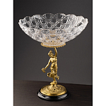 Чаша стеклянная прозрачная на бронзовой подставке с фигуркой девушки Eden Garden варинант исполнения - 5 | Loft Concept в Краснодаре