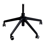 Стул с мягкой синей обивкой из велюра и подъемно-поворотным механизмом на черных колесиках Harper Blue варинант исполнения - 5 | Loft Concept в Краснодаре