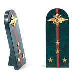 Сувенир Погон МВД из натурального камня змеевик Souvenir Epaulets варинант исполнения - 4 | Loft Concept в Краснодаре