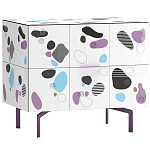 Тумба белая с рисунком Grande Graphstones варинант исполнения - 1 | Loft Concept в Краснодаре