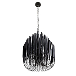 Люстра черная с несколькими ярусами деревянных палочек Bright Wooden Chandelier варинант исполнения - 3 | Loft Concept в Краснодаре