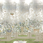 Обои ручная роспись Temple Newsam White Gold gilded silk варинант исполнения - 2 | Loft Concept в Краснодаре