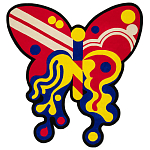 Дизайнерский ковер в виде бабочки Poltronova Tappeto Farfalla Rug варинант исполнения - 1 | Loft Concept в Краснодаре