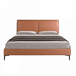 Кровать двуспальная коричневая из экокожи Modern Look варинант исполнения - 3 | Loft Concept в Краснодаре