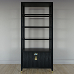 Стеллаж со стеклянными полками Elsa Dreams Black варинант исполнения - 5 | Loft Concept в Краснодаре