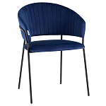 Стул в велюре синего цвета Horizon варинант исполнения - 1 | Loft Concept в Краснодаре