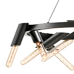 Люстра круглая с трубчатыми лампочками Vanguard Circle варинант исполнения - 2 | Loft Concept в Краснодаре