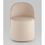 Пуф Loreen со спинкой вращающийся велюр молочный варинант исполнения - 4 | Loft Concept в Краснодаре