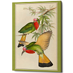 Постер на холсте с изображением птиц Blooming Birds Poster варинант исполнения - 3 | Loft Concept в Краснодаре