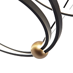 Люстра подвесная светодиодная с 4-мя кольцами черный металл Ring Horizontal варинант исполнения - 3 | Loft Concept в Краснодаре