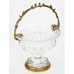 Чаша из прозрачного стекла на ножке с бронзовой ручкой в виде ветки Eden Garden варинант исполнения - 2 | Loft Concept в Краснодаре