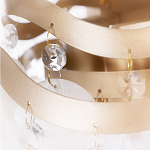 Бра с белыми перламутровыми подвесками и золотистыми волнистыми элементами SHELL варинант исполнения - 3 | Loft Concept в Краснодаре