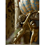 Чаша с орнаментом на бронзовых ножках в виде ангелов Eden Garden варинант исполнения - 6 | Loft Concept в Краснодаре