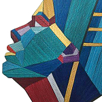 Арт объект на стену из нитей Девушка и Солнце wall panel Girl and Sun варинант исполнения - 1 | Loft Concept в Краснодаре