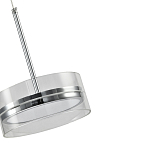 Подвесной светильник с прозрачным плафоном цилиндрической формы из акрила и стекла с пультом для регулировки света Glass Lamp Chromium варинант исполнения - 1 | Loft Concept в Краснодаре